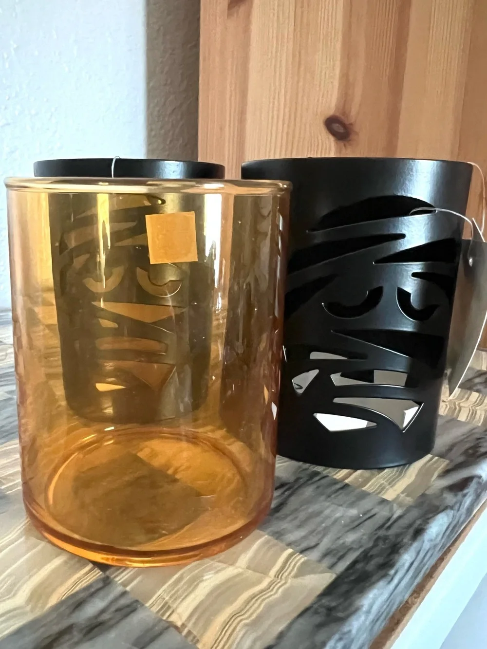 NEW! (2) IKEA Halloween Mummy Candle Holders